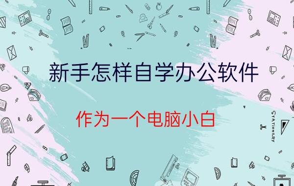 新手怎样自学办公软件 作为一个电脑小白，有啥方法快速掌握办公软件？